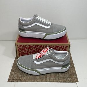 Vans Old Skool Stacked pastel Drizzle true white platform